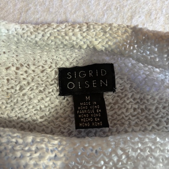 Sigrid Olsen Knit Sleeveless Top Tank Shirt Mock Neck Size M Women's - Picture 3 of 7